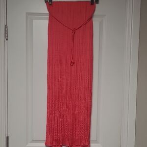 A New Day  Maxi Pencil Skirt with Pleated Tie Front
